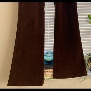 Vintage 90s Corduroy Flare Brown Pants 
Mid-Rise